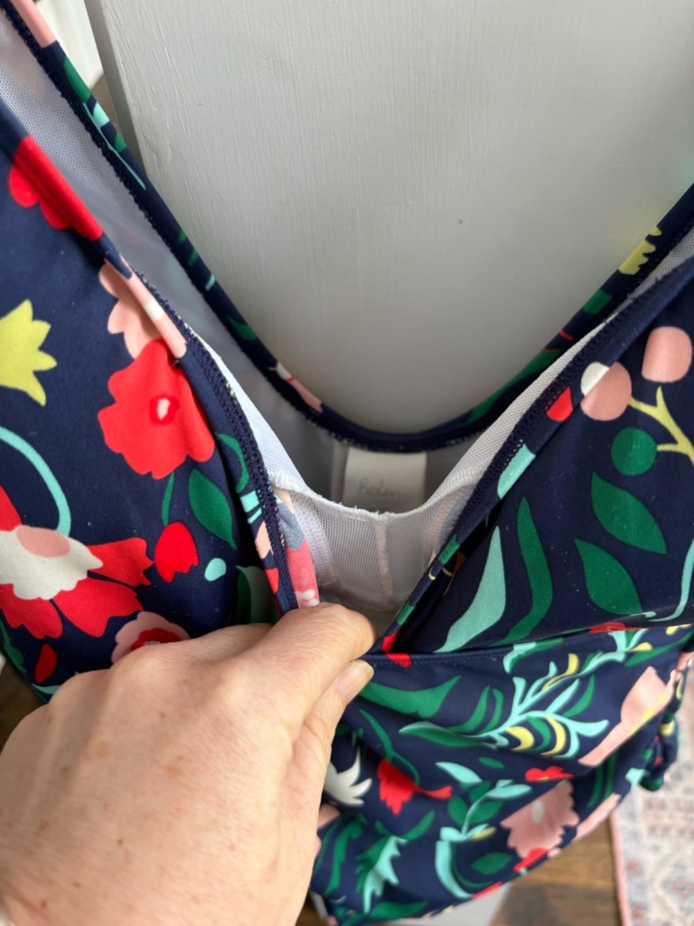 Boden Navy Floral One-Piece Size 14 - Picture 3 of 8
